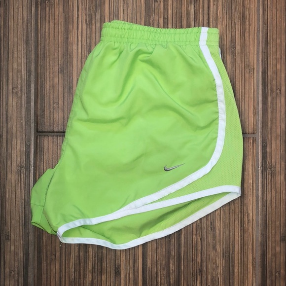 LIME GREEN NIKE TEMPO TRACK SHORTS SIZE SMALL - Picture 2 of 4